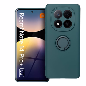 Dėklas telefonui su silikoniniu žiedu XIAOMI Redmi Note 14 Pro Plus 5G žalias