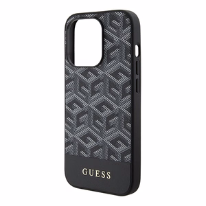 Guess GCube Stripes Magnetinis dėklas telefonui iPhone 15 Pro Max - juodas