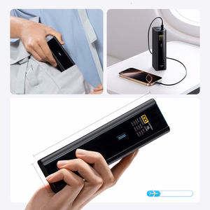 Cuktech PB200U išorinė baterija 20 000 mAh, 210 W, su 2 USB-C ir USB-A jungtimis, TFT ekranu ir 240 W USB-C laidu – juoda