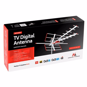 Maclean MCTV-855A – televizijos antena, lauko kryptinė antena, Full HD, DVB-T/T2 H.265 HEVC