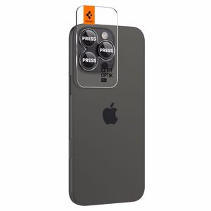 Spigen Glas.tR EZ Fit Optik Kameros apsauginis stiklas iPhone 14 Pro / Pro Max / 15 Pro / Pro Max / 16 Pro / Pro Max / 17 Pro / 17 Pro Max - juodas 2 vnt