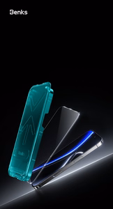 Apsauginis stiklas (m) Benks Glass Warrior safyro danga LS65 iPhone 16 Pro Max plonas kraštas - juodas (m)