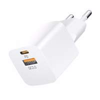 Wozinsky CMWCW 20W USB-C / USB-A sieninis įkroviklis - baltas