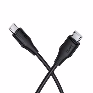 Силиконовый кабель USB C to USB C Hoco 3A 60W 1 м X124 чёрный