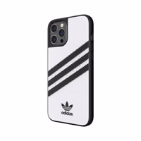 Adidas OR formuotas dėklas PU iPhone 12 Pro Max - balta/juoda