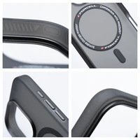 FORCELL F-PROTECT Lygiai su dviejų sluoksnių 4D technologija, militarinio kritimo testo suderinamas su MagSafe SAMSUNG S25 PLUS - dūminis juodas