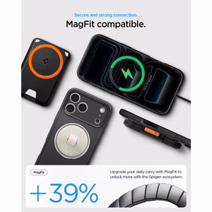 Spigen Rugged Armor MagSafe dėklas, skirtas iPhone 17 Pro Max / 18 Pro Max, matinis juodas