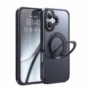 McDodo PC-4930 MagSafe dėklas iPhone 16 su stovu (juodas)