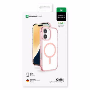 AmazingThing Omni Mag dėklas iPhone 16 - tamsiai rožinė