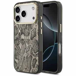 Guess Python Pattern Magnetinis dėklas iPhone 17 Pro Max (m) - rudas