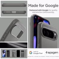 Spigen Rugged Armor dėklas telefonui Google Pixel 9 Pro XL - pilkas