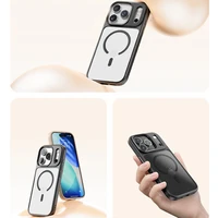 Rock Guard Objektyvo Apsauga Serijos Magnetinis Dėklas Iphone 17 Air permatomas-juodas