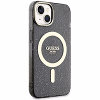 Guess Glitter Gold Magnetinis dėklas telefonui iPhone 14 - juodas