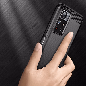 Anglies dėklas lankstus apvalkalas Xiaomi Redmi Note 11 juodas