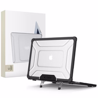 Tech-Protect SmartShell Pro dėklas MacBook Air 15" 2023-2025 M2 / M3 / M4 - permatomas ir juodas
