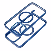 COLOR EDGE MAG COVER dėklas telefonui suderinamas su MagSafe iPhone 15 tamsiai mėlynas