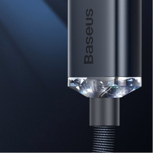 USB laidas Baseus Crystal Shine mėlynas Lightning 120cm