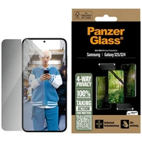 PanzerGlass Eco Matrix Apsauginis stiklas su Ultra-Wide Fit privatumo funkcija skirtas Samsung Galaxy S25