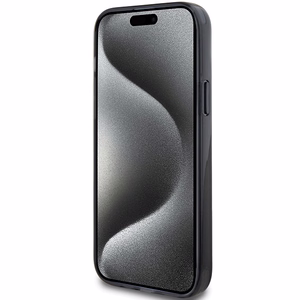 Karl Lagerfeld KLHMP15MHMRSKCK iPhone 15 Plus 6.7" juodas/juodas kietas dėklas su žiediniu stovu Karl&Choupette Magnetinis