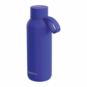 Quokka Solid With Strap nerūdijančiojo plieno termo gertuvė, 510 ml, Dusk Blue
