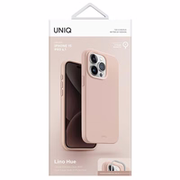 Uniq Lino Hue Magnetinis įkrovimo dėklas telefonui iPhone 15 Pro - rožinė