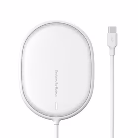 Baseus indukcinis įkroviklis LIGHT magnetinis Iphone 12 su Type C laidu (WXQJ-02) baltas