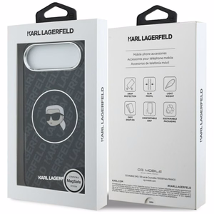 Karl Lagerfeld IML Karl Head Logo MagSafe dėklas, skirtas iPhone 17 Air, juodas