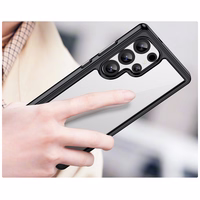 Dėklas telefonui (m) su gelio rėmeliu Samsung Galaxy S25 Ultra - juodas (m)