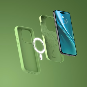 Etteri Silikoninis Mag dėklas for iPhone 15 6,1" šviesiai žalias