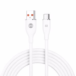 "Forever" kabelis USB - USB-C 1,0 m 6A baltas