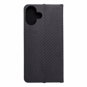 LUNA Book Carbon dėklas telefonui iPhone 16 Plus juodas