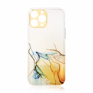 Marble Case для iPhone 12 Pro Max гелевая крышка мрамор оранжевый