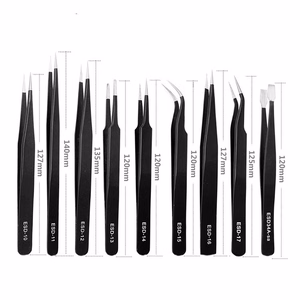 Metalinių pincetų rinkinys UF-TOOLS - ESD-9 (9vnt)