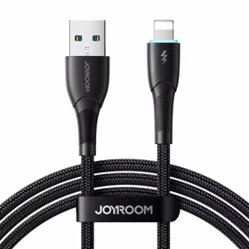 Joyroom Starry Series SA32-AL3 3A USB-A / Lightning kabelis 1 m - juodas