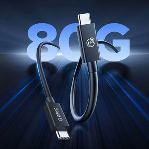 "Orico" USB4 Thunderbolt5 kabelis 80Gbps 240W USB-C į USB-C 2 m - juodas