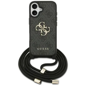 "Guess 4G Big Logo Cord Stap Crossbody" dėklas iPhone 17 - juodas