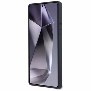 Karl Lagerfeld silikoninis dvigubų galvų ir apskritimo magnetinis Samsung Galaxy S25 Ultra dėklas juodas