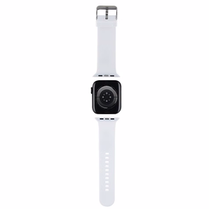 Karl Lagerfeld 3D Rubber Choupette Head dirželis baltas skirtas Apple Watch 42/44/45/49mm
