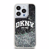 DKNY DKHCP15LLBNAEK iPhone 15 Pro6.1" juodas dėklas Liquid Glitter Big Logo