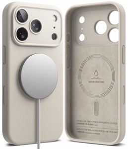 Ringke MagSafe silikoninis dėklas, skirtas iPhone 18 Pro Max – smėlio spalvos