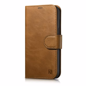 Чехол iCarer Oil Wax Wallet 2in1 для iPhone 14 Plus Anti-RFID кожаный с откидной крышкой коричневый