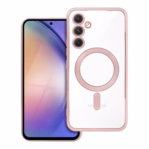 Чехол для Samsung A54 Electro Mag Cover совместимый с MagSafe розовое золото