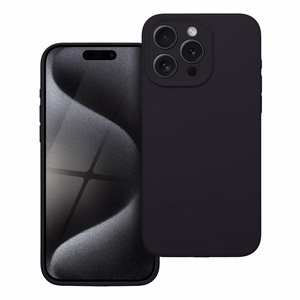 Silikoninis dėklas 2mm iPhone 15 Pro Max juodas