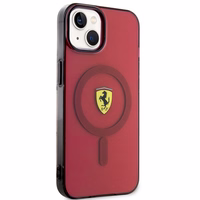 Ferrari FEHMP14SURKR iPhone 14 6.1" raudonas kietas dėklas telefonui pusiau permatomas magnetinis (MagSafe)