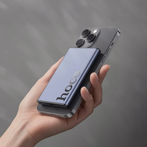 Išorinė baterija suderinama su MagSafe Hoco 5000 mAh QC PD 20W Q32 metalo pilka