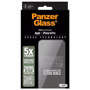 PanzerGlass keraminis apsauginis stiklas iPhone 16 Pro 6.3" Ultra-Wide Fit 2854