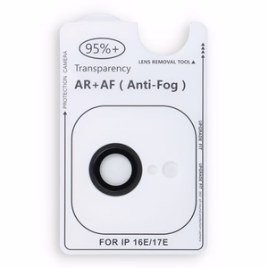 Juodas kameros apsauginis stiklas Forcell Premium, skirtas iPhone 16e / 17e
