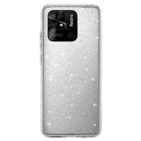 Crystal Glitter dėklas telefonui Xiaomi Redmi 10C sidabrinis
