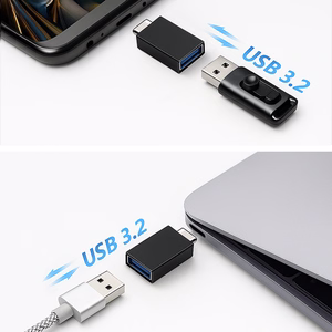 Wozinsky W10GY1S USB-C - USB-A 3.2 10Gb/s adapteris - juodas