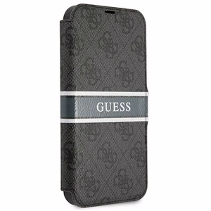 Guess GUBKP13S4GDGR iPhone 13 mini 5.4" серый/серый книжка 4G Stripe